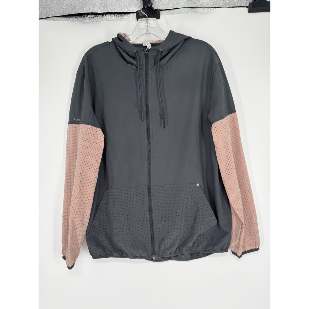 Vuori Windbreaker Hooded Jacket Womens XL Full Zip Up Performance Stonesteps